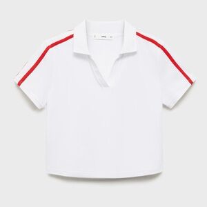 Mango Contrasting stripes cotton polo shirt - New